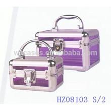 acrylic makeup organizer clear box cosmetic cases 2-in-1